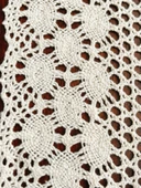 Krem (Düz) Tığ İşi Pamuklu Masa Örtüsü - 43x210cm - 5