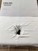 Güzellik Salonu Yatak Örtüsü Seti - Beyaz - Yatak Örtüsü 110*220cm - 5
