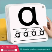 Pinyin Öğrenme Kartları - [2 Parça Set] 70 pinyin kartı + pinyin noktalı okuma sesli kitabı - 2