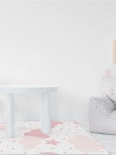 Çocuk Odası Pembe Bulut Halı Örtüsü - 4