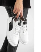 Erkek Beyaz Garantili Günlük Rahat Dikişli Hafif Taban Yürüyüş Garantili Spor Ayakkabı POMAS-5219 thumbnail 4