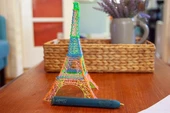 Sarı Renk 3D Kalem + 25 Renk Toplam 25 Metre Pla Filament + Şablon - 4