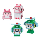 POLI MRT-674 Robocar Poli Mini Transforming Kasabanın Kurtarma Araçları 4lü Set - 2