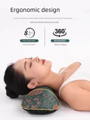 Elektrikli Isıtmalı 8 Aromalı Pelin Otu Boyun Yastığı - Kristal Kadife Akik Yeşili - 4