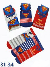 Superman Desenli Erkek Çocuk Çorabı  BT-0288 - 7