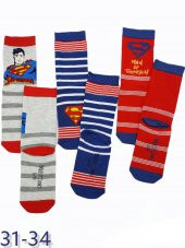 Superman Desenli Erkek Çocuk Çorabı  BT-0288 - 8