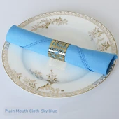Jakarlı Otel Restoran Peçetesi 48x48cm Polyester - Gök Mavisi thumbnail 1