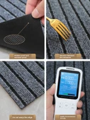 Kendinden Yapışkanlı Kaymaz Merdiven Halısı - Yedi Çizgili Siyah Kırmızı 30x100cm - 5