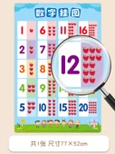 Çocuklar için Eğitici Duvar Tablosu - 1-20 Rakamlar Tablosu thumbnail 1
