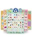 Çocuklar için Öğrenme Tablosu - Pinyin + Okuma Yazma + Toplama, Çıkarma, Çarpma ve Bölme - 4
