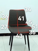 Nordik Stil Yemek Sandalyesi Kılıfı - Şanslı Mavi 22 - 3
