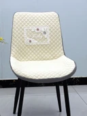 Nordik Stil Yemek Sandalyesi Kılıfı - Şanslı Mavi 22 - 4