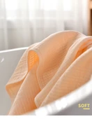 Pamuklu Müslin Hızlı Kuruyan Banyo Havlusu Hediye Seti - Gök Mavisi + Pembe (2 Banyo Havlusu) - 9