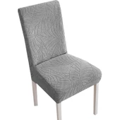 Su Geçirmez Kalınlaştırılmış Yemek Masası Sandalye Kılıfı - Açık Gri Rattan Açık Gri - 6