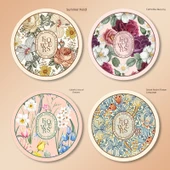 18cm Isıya Dayanıklı Bardak Altlığı - Çiçek Ritim Valsi Desenli - 4'lü Set - 1