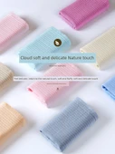 Pamuklu Müslin Hızlı Kuruyan Banyo Havlusu Hediye Seti - Gök Mavisi + Pembe (2 Banyo Havlusu) - 4