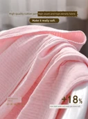 Pamuklu Müslin Hızlı Kuruyan Banyo Havlusu Hediye Seti - Pirinç Beyazı + Gök Mavisi (2 Banyo Havlusu) - 3