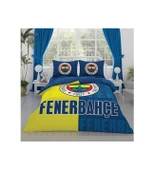 Fenerbahçe Parçalı Logo Pamuk Nevresim Takımı - 1