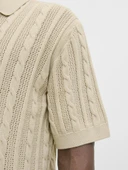 Jack Jones Lamason Knıt Oversize Fit Triko Polo Yaka Erkek Tişört 12277518 - 2