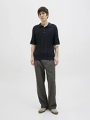 Jack Jones Lamason Knıt Oversize Fit Triko Polo Yaka Erkek Tişört 12277518 - 4