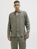 Jack Jones Blalawrence Relax Fit Keten Erkek Gömlek 12273907 - 4