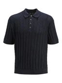 Jack Jones Lamason Knıt Oversize Fit Triko Polo Yaka Erkek Tişört 12277518 - 1