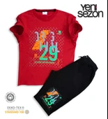 Triliya Pamuklu Unisex Çocuk Kapri Takımı (Cepli & Kordonlu, 3-12 Yaş) TRL-36 - 1