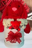 Özel Kutuda, Aşk Temalı Peluş Hediye Kutusu – Kırmızı Jellycat Tavşan & 5 Mini Ayıcık (Özel Tasarım) thumbnail 8