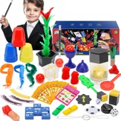 Sihirbazlık Seti - İllüzyon Oyunları Full Set -kupa-çoğalan Zar-baston-tombala-çiçek-5 Parça - 1