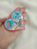 Magnet Açacak Gazoz Şişe Açacağı Mıknatıslı Buzdolabı Süsü Kalp Antalya Görseli Kule Deniz - 1