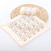 Mutfak Temizlik Bezi - Tavşan Desenli Sarı - 30x30cm - 10'lu Paket thumbnail 1