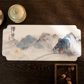 Manzara Desenli Çay Matı - Zen Yiling - 27x60cm - 1