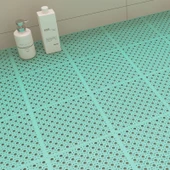 30x30cm Kaymaz Banyo Halısı - Yeşil (Kalınlaştırılmış Yumuşak) - 1