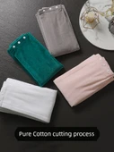 Pamuklu Emici Banyo Etek Havlusu - Beyaz - 3