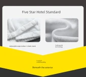 Petek Dokulu Banyo Etek Havlusu - Beyaz - 7