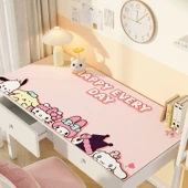 Sevimli Çizgi Film Deri Masa Pedi - ZDA Deri Sondalı Sanrio 100x40cm - 1
