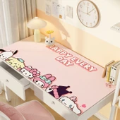 Sevimli Çizgi Film Deri Masa Pedi - ZDA Deri Sıra Oturan Sanrio 100x40cm - 2