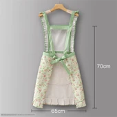 Pamuklu Kanvas Mutfak Önlüğü - Sarı SJ814 - Uzun Kollu, Yan Cepli thumbnail 4