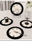 Yağa Dayanıklı PVC Tabak Altlığı - Perde Desenli - 20cm - 9