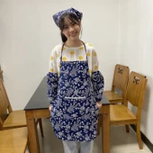 Etnik Desen Pamuk Çocuk Boyundan Bağlamalı Önlük Seti - Eşarplı thumbnail 3