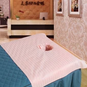 Pamuklu Güzellik Salonu Masaj Yatağı Örtüsü - Yeşim Rengi 50*80 cm Deliksiz - 1