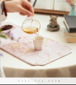 Pembe Çay Matı Tao Yao Çay Masası Uzun Pencere Çiçekli - 9