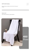 Kalınlaştırılmış Saf Pamuk Beyaz Banyo Havlusu - 800g Gri 80x160 - 7