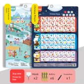 Çince Pinyin Öğrenme Tablosu - Pinyin + Üç Karakter Klasiği - 1