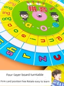 Çocuklar için Çince Pinyin Çarkıfelek Yazım Eğitim Kartı - 20 İçinde Toplama ve Çıkarma Çarkıfeleği - 6
