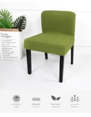 Sandalye Kılıfı - Düşük Sırtlı - Balıksırtı Desenli - Karpuz Kırmızısı - 9