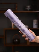 Çin Tarzı Su Geçirmez Çay Matı - Çift Taraflı Mor 30x150cm - 2