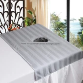 Pamuklu Masaj Yatağı Lastikli Çarşaf - Yüz Delikli - Beyaz Polyester Pamuklu (Kırışmaz) 50cm x 80cm - 6
