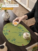 Çin Tarzı Diatomlu Çamur Çay Matı - Mi Chun - 50x60cm (2 Adet, İndirimli) - 7