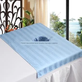 Pamuklu Masaj Yatağı Lastikli Çarşaf - Yüz Delikli - Beyaz Polyester Pamuklu (Kırışmaz) 50cm x 80cm - 4